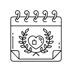 anniversary icon, anniversary line art - simple line art of anniversary, perfect for anniversary logos and icons