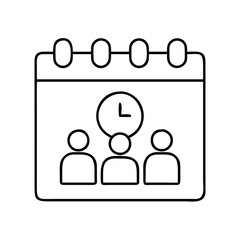 attendance icon, attendance line art - simple line art of attendance, perfect for attendance logos and icons