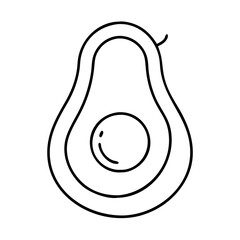 avocado icon, avocado line art - simple line art of avocado, perfect for avocado logos and icons