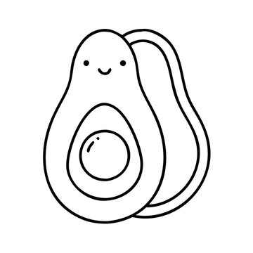 recommend clip art: avocado icon, avocado line art - simple line art of avocado, perfect for avocado logos and icons