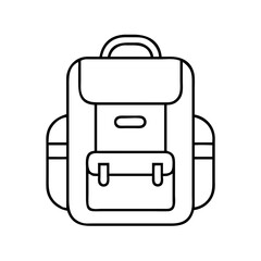 backpack icon, backpack line art - simple line art of backpack, perfect for backpack logos and icons