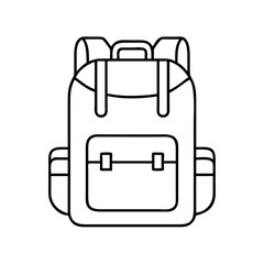 backpack icon, backpack line art - simple line art of backpack, perfect for backpack logos and icons