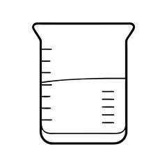beaker icon, beaker line art - simple line art of beaker, perfect for beaker logos and icons