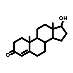 Fototapeta premium black testosterone icon