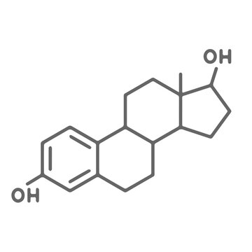 grey estradiol hormon icon
