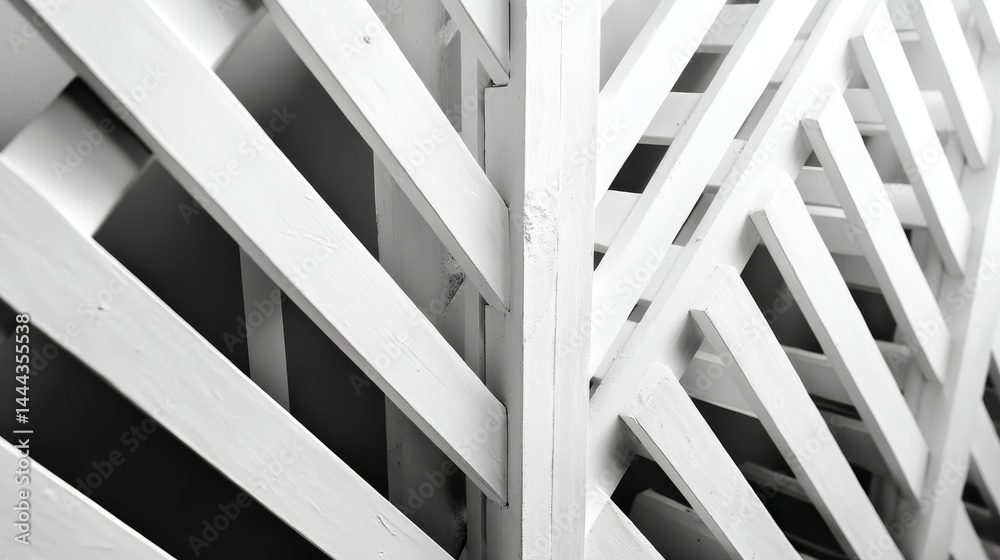 Poster Captivating high angle view highlighting a geometric lattice design with subtle triangles