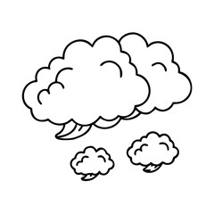 brainstorming clouds icon, brainstorming clouds line art - simple line art of brainstorming clouds, perfect for brainstorming clouds logos and icons
