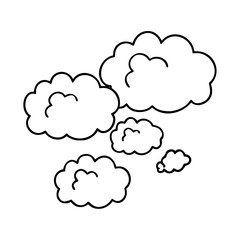 brainstorming clouds icon, brainstorming clouds line art - simple line art of brainstorming clouds, perfect for brainstorming clouds logos and icons