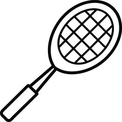 Outline icon of a Badminton racket