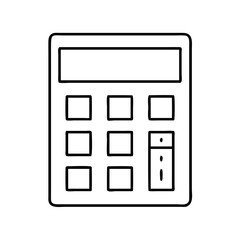 calculator icon, calculator line art - simple line art of calculator, perfect for calculator logos and icons