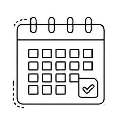calendar with meeting time icon, calendar with meeting time line art - simple line art of calendar with meeting time, perfect for calendar with meeting time logos and icons