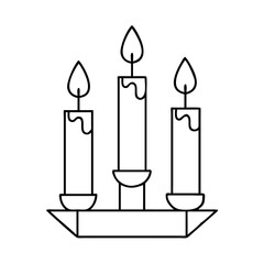 candles icon, candles line art - simple line art of candles, perfect for candles logos and icons