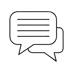 chat bubble icon, chat bubble line art - simple line art of chat bubble, perfect for chat bubble logos and icons