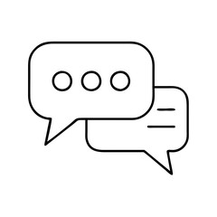 Fototapeta premium chat bubble icon, chat bubble line art - simple line art of chat bubble, perfect for chat bubble logos and icons