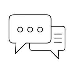 chat bubble icon, chat bubble line art - simple line art of chat bubble, perfect for chat bubble logos and icons