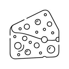 cheese icon, cheese line art - simple line art of cheese, perfect for cheese logos and icons