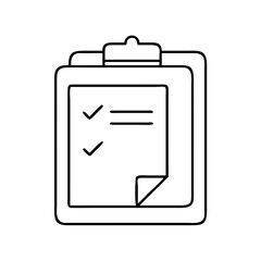 clipboards icon, clipboards line art - simple line art of clipboards, perfect for clipboards logos and icons