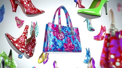 Obraz premium Collection of illustrated shopping items for retail and commercial concepts