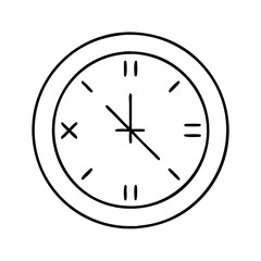 clock with roman numerals icon, clock with roman numerals line art - simple line art of clock with roman numerals, perfect for clock with roman numerals logos and icons