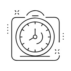 clock with timer icon, clock with timer line art - simple line art of clock with timer, perfect for clock with timer logos and icons