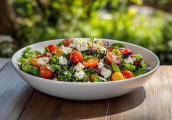 vegetable salad with feta cheese