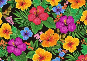 seamless pattern with flowers