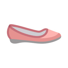 Stylish Pink Ballet Flat Illustration on Black Background
