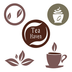 coffee cup icons set