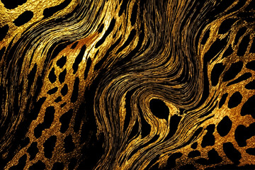 Luxurious Gold Abstract Texture with Fluid and Spotted Patterns &ndash; Elegant Metallic Design, Organic Flow, and High-End Aesthetic for Decorative, Fashion, and Modern Art Themes