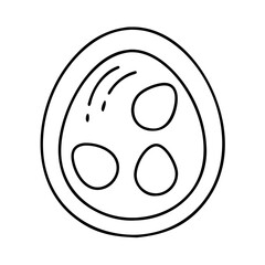 egg icon, egg line art - simple line art of egg, perfect for egg logos and icons