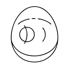 egg icon, egg line art - simple line art of egg, perfect for egg logos and icons
