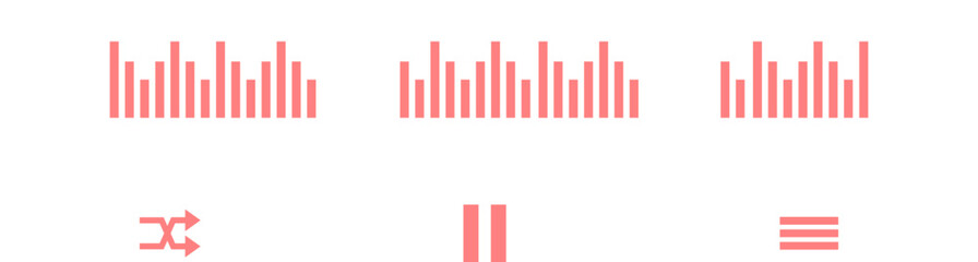 Music Player Interface Element Set