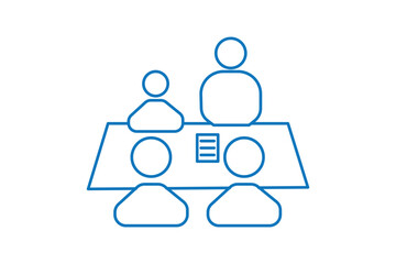 Discuss, meeting icon / color icon