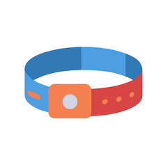 Colorful cartoon safety belt, isolated on black background