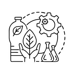 environmental services icon, environmental services line art - simple line art of environmental services, perfect for environmental services logos and icons