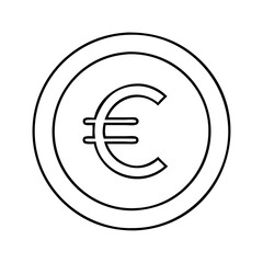euro symbol icon, euro symbol line art - simple line art of euro symbol, perfect for euro symbol logos and icons