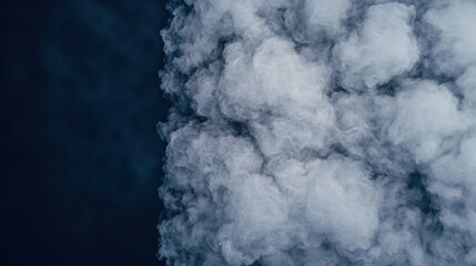 Airplane flying gracefully through a sea of fluffy clouds against a clear blue sky creating adventure © Idea Library