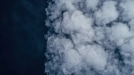 Airplane flying gracefully through a sea of fluffy clouds against a clear blue sky creating adventure © Idea Library