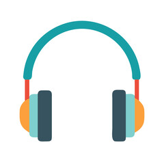 Colorful Headphones Illustration on Black Background for Music