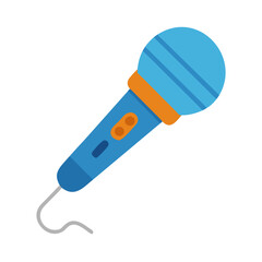 Blue Microphone, Sound Equipment, Audio Device on Black