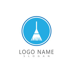 Stylized logo and symbol cleaning service design