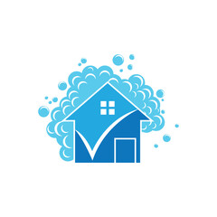 Stylized logo and symbol cleaning service design