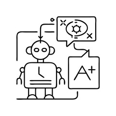 machine translation icon, machine translation line art - simple line art of machine translation, perfect for machine translation logos and icons