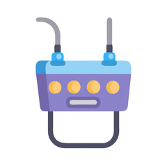 Medical Device Cartoon Icon on Black Background