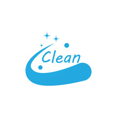 Stylized logo and symbol cleaning service design
