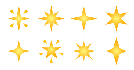 collection of golden star illustration