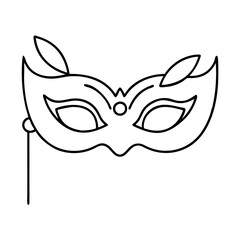 mask masquerade icon, mask masquerade line art - simple line art of mask masquerade, perfect for mask masquerade logos and icons