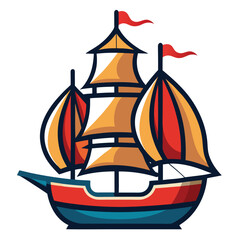 Windjammer icon isolated on white background