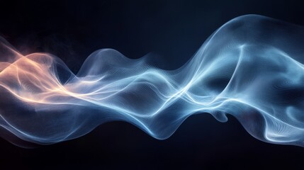 Abstract design of swirling ethereal smoke-like shapes.