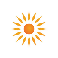 Stylized sun logo vector symbol